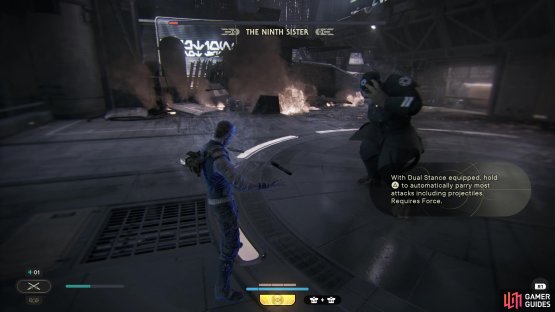 Try using Force Parry when it becomes available to you with the Dual Stance.