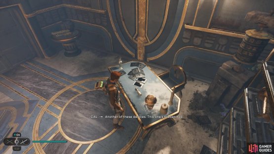 Walk through the school, and you will find the item you need to finish the Research Talanor on Koboh mission in Star Wars Jedi Survivor.