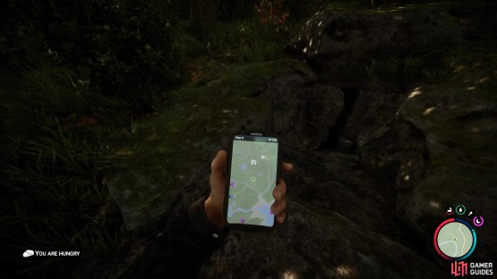 The entrance to the Cave with the Chainsaw can be found in the central area on the west side of the map.