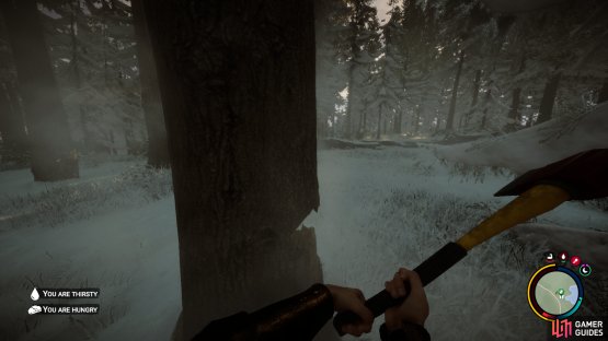 The Firefighter Axe will cut down trees faster.