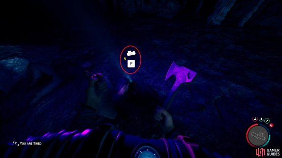 After exiting the crystal deposits area, you&rsquo;ll find the Flashlight Attachment among the supplies at the next light source.