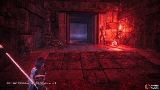 The Shitieshou will be to your immediate left after entering the hallway. Be aware of the nearby Leishi.