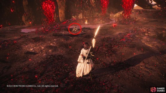 Follow it down to the following area where the Shitieshou can be found.