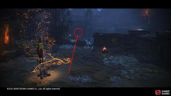 From the corrupted Battle Flag in the first open area. 