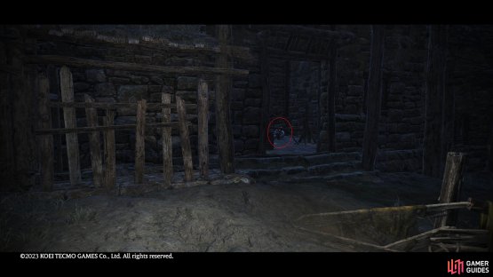 Proceed to the house at the back to find the Shitieshou who may be obscured by boxes and pots.