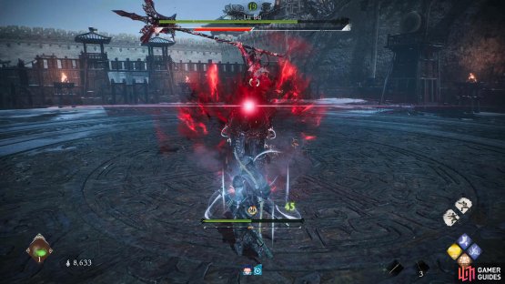 This Critical Blow is a Charge. He&rsquo;ll use it near you, so you&rsquo;ll need to hit deflect almost immediately.
