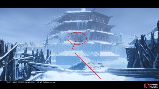 Progress through the mission until you find the large temple.