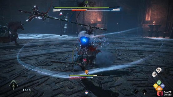 After the leap, he&rsquo;ll follow it up with either a sweep or a thrust. This too can be deflected and countered.