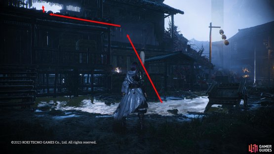 Head left after going through the doors until you reach the area above. Climb into the building and make your way out the other side.