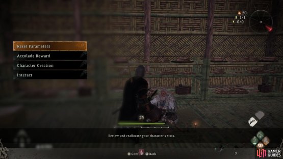You can reset your virtue investments by speaking with Zuo Ci in the Hidden Village.