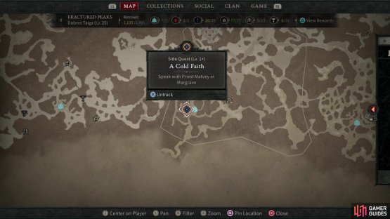 Read the &ldquo;Pilgrim&rsquo;s Journal&rdquo; near the corpse, then travel to Margrave, to the southwest.