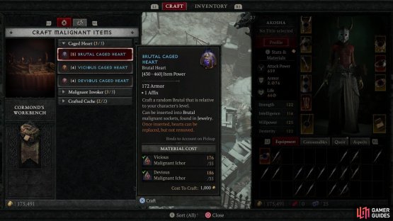 You can use Ichor to craft Brutal Hearts directly,