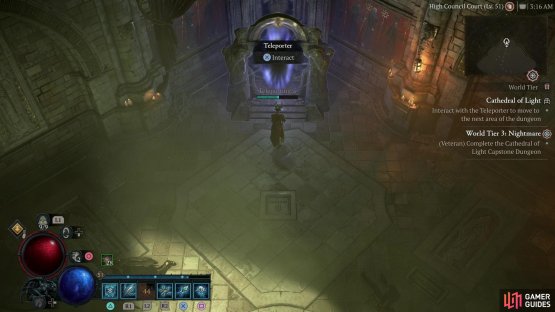 Defeat the High Council and enter a portal to continue the dungeon.