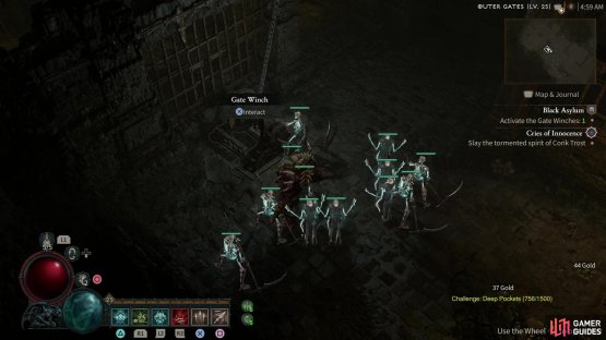 While not strictly necessary, you may as well go about clearing the dungeon&rsquo;s early objectives - activating gate winches - as you&rsquo;ll need to scour the area for Corik&rsquo;s ghost anyways.
