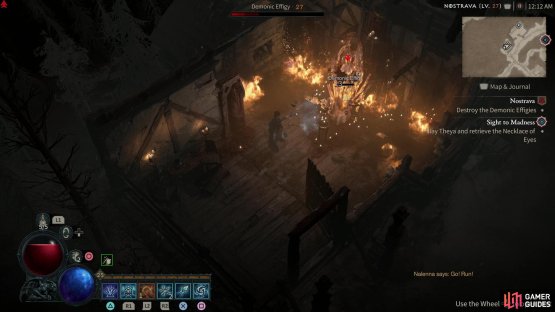 Most of your efforts in !Nostrava will involve searching houses for Demonic Effigies.