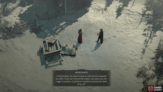 Once you hit Lv15, seek out a mage named Mordarin along the southwestern edge of the Desolate Highlands.