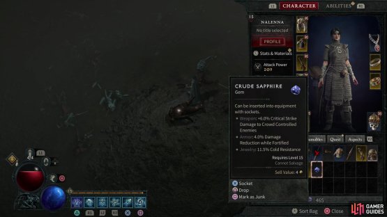 Different types of gems bestow various stat boosts depending on their grade and the item they&rsquo;re socketed into.