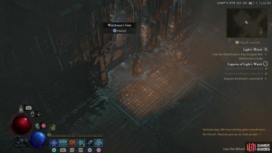 After you kill the Watchman enemies and claim the Watchman&rsquo;s Key you can open Watchman&rsquo;s Gate,