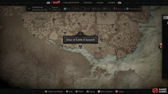 Search along the southwestern coast of the Toxic Fens,