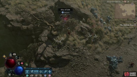 to find a moss-covered Lilith Statue hidden in some bushes.