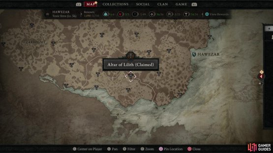 Search the midpoint between two exits to the Blightmarsh,