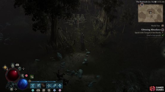 to find this statue surprisingly unobscured in a thicket.