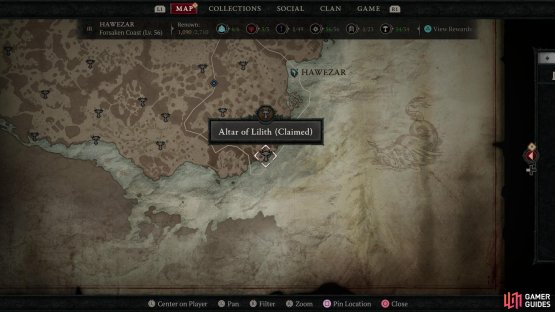 Make your way to the southern tip of the Forsaken Coast,
