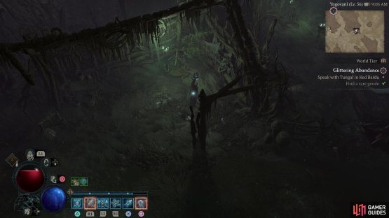 to find this statue hidden in the ruins of a house.