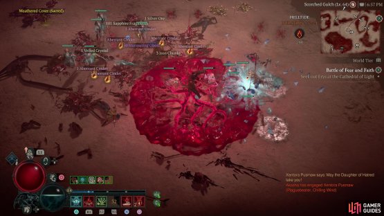 Farm Helltide events in World Tier 3 or World Tier 4 to find Aberrant Cinders.