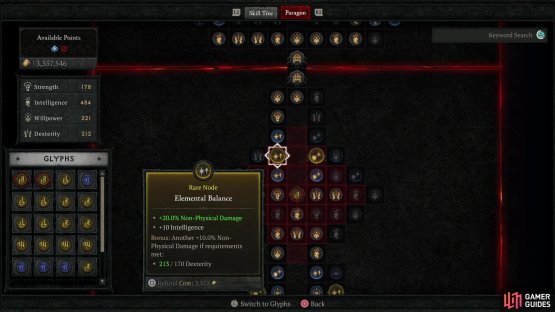 some rarer nodes will give you greater rewards. Rare nodes often have bonuses that can be unlocked by reaching various stat benchmarks.