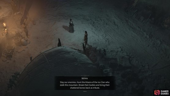 and she&rsquo;ll task you with bringing back the bones of the tribe&rsquo;s enemies as tribute.