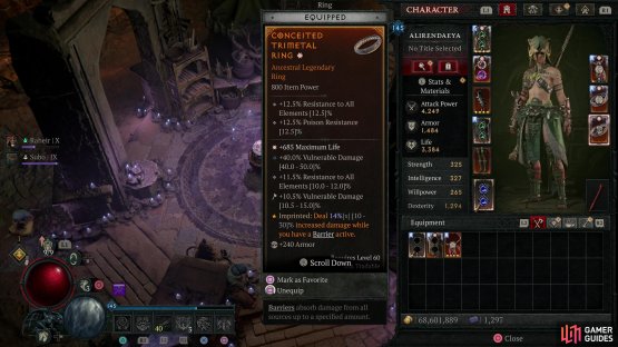 Be sure to drop Skulls and Diamonds in your jewelry to boost your Armor and Resistances, respectively.