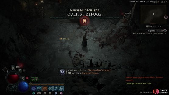 to clear the !Cultist Refuge and gain the Firewalkers Aspect.