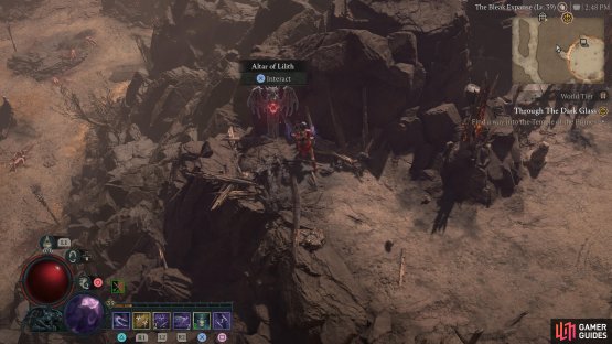 to find the statue sitting behind some spikes.