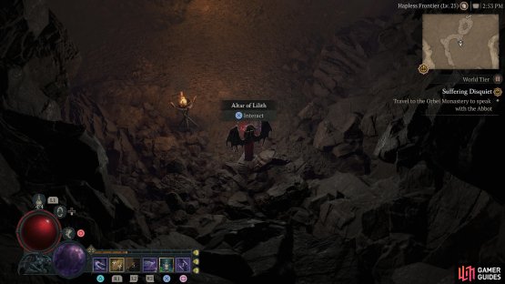 and you&rsquo;ll find the statue sitting inside the cavern.