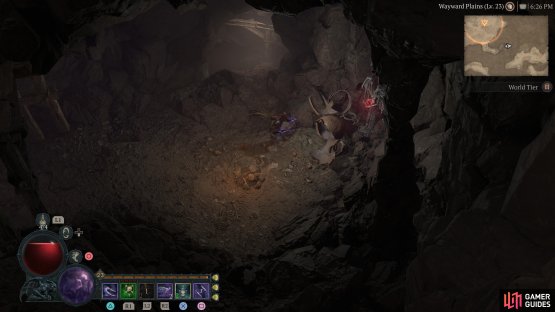 to find the altar sitting behind some pots.
