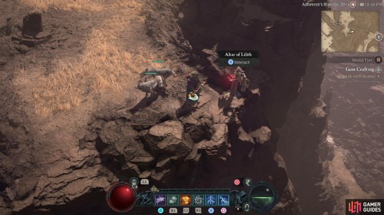 to find the statue sitting the eastern edge of the cliff