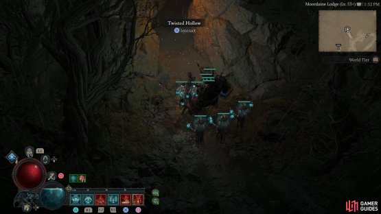 to find the Twisted Hollow Dungeon.