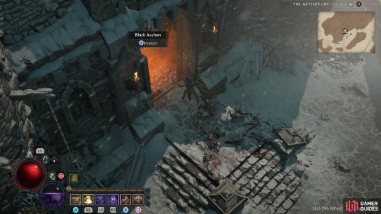where  you&rsquo;ll find the Black Asylum dungeon.