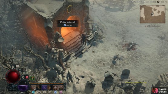 where you&rsquo;ll find the Defiled Catacomb dungeon.