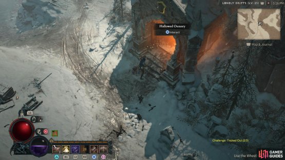 where you&rsquo;ll find the Hallowed Ossuary dungeon.