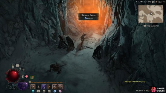 where you&rsquo;ll find the Rimescar Cavern dungeon.