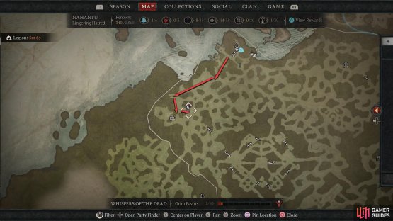 Follow the path west from Kurast Docks until you reach the Cellar and then head south before going east.