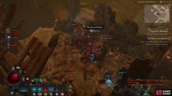 to find the Rusted Blade.