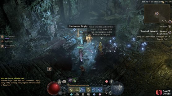 Collect the Skull Trophy from the pedestal next to the desk.