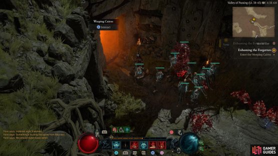 to find the Weeping Cairns Dungeon.