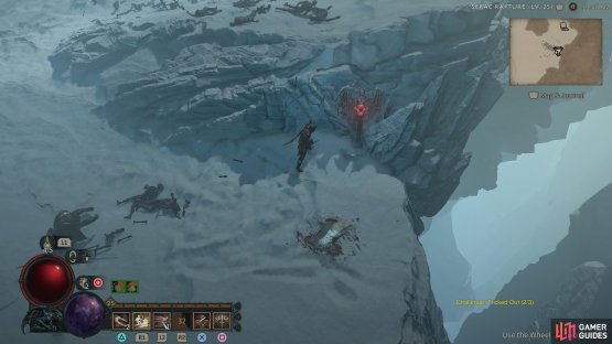 the statue overlooks this cliff.