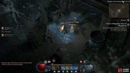 Collect the final Skull Trophy from the pedestal at the base of the stairs and head onwards.