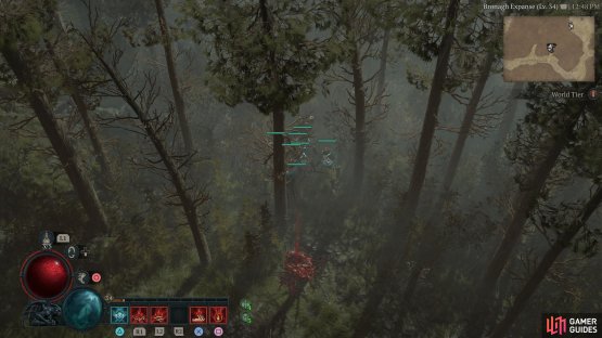 to find the altar hiding behind a tree.