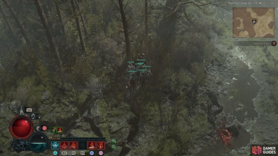 to find the altar sitting some trees.